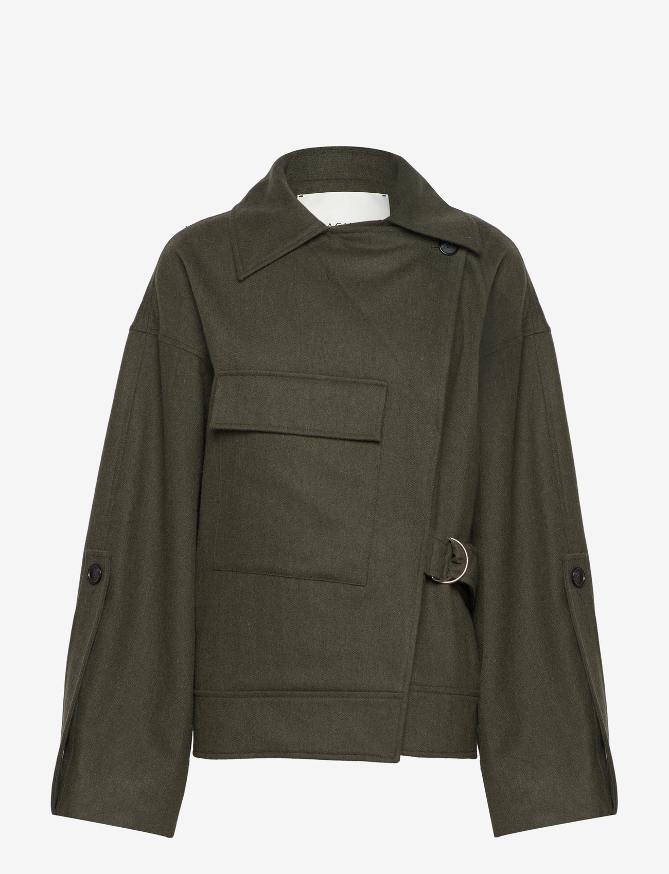 House Of Dagmar - Aviator wool jacket - moss green - 1
