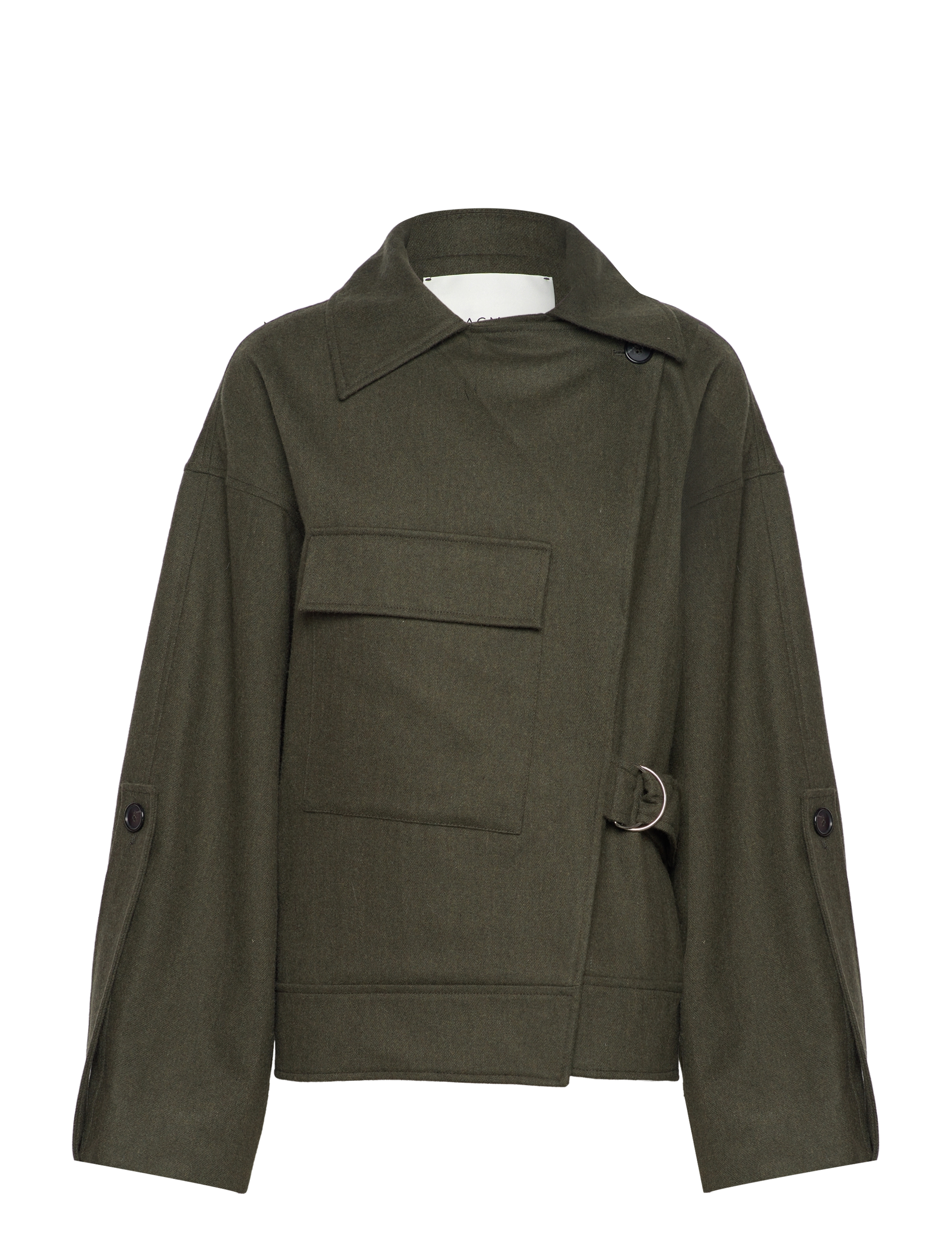 House Of Dagmar - Aviator wool jacket - moss green - 1