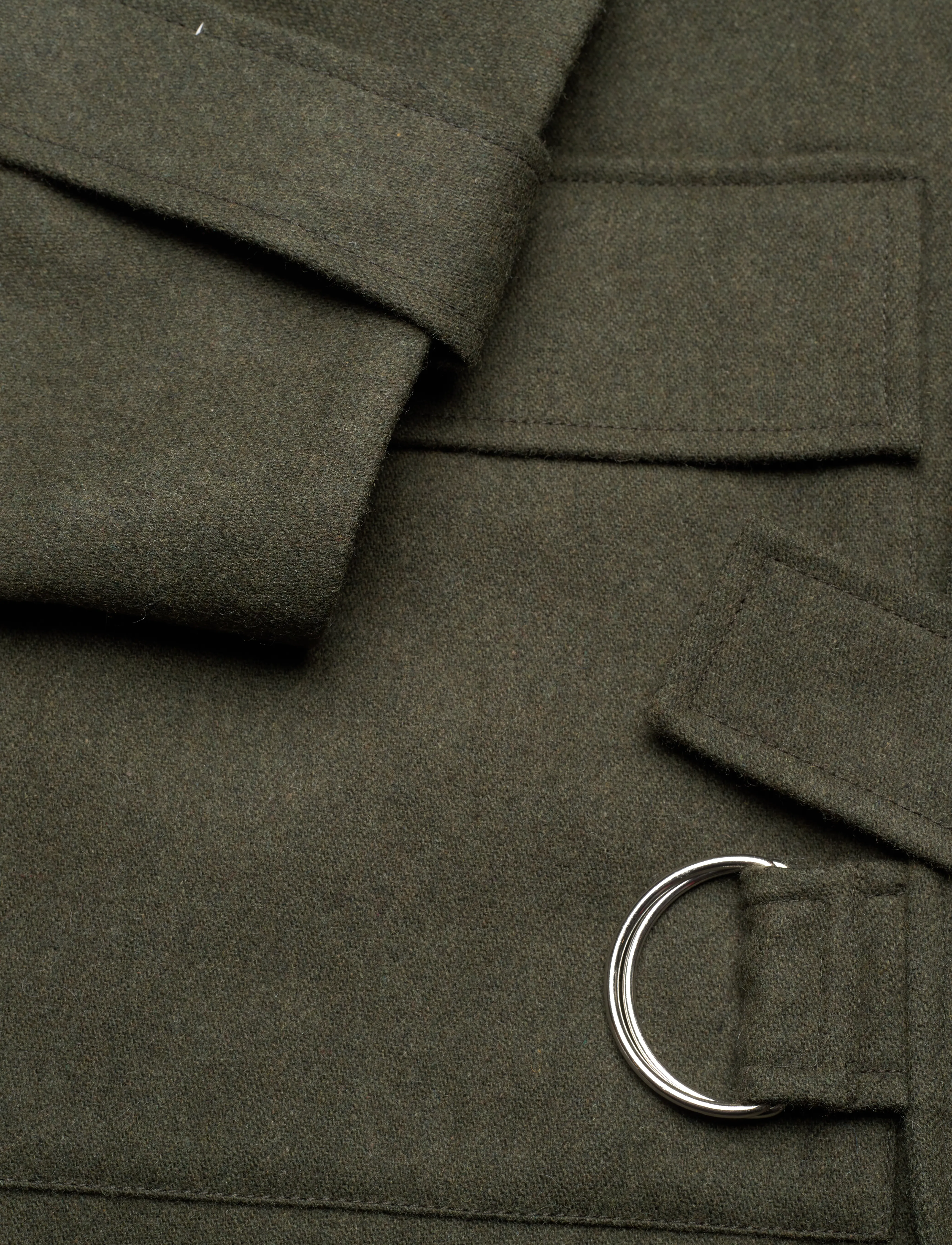 House Of Dagmar - Aviator wool jacket - moss green - 3