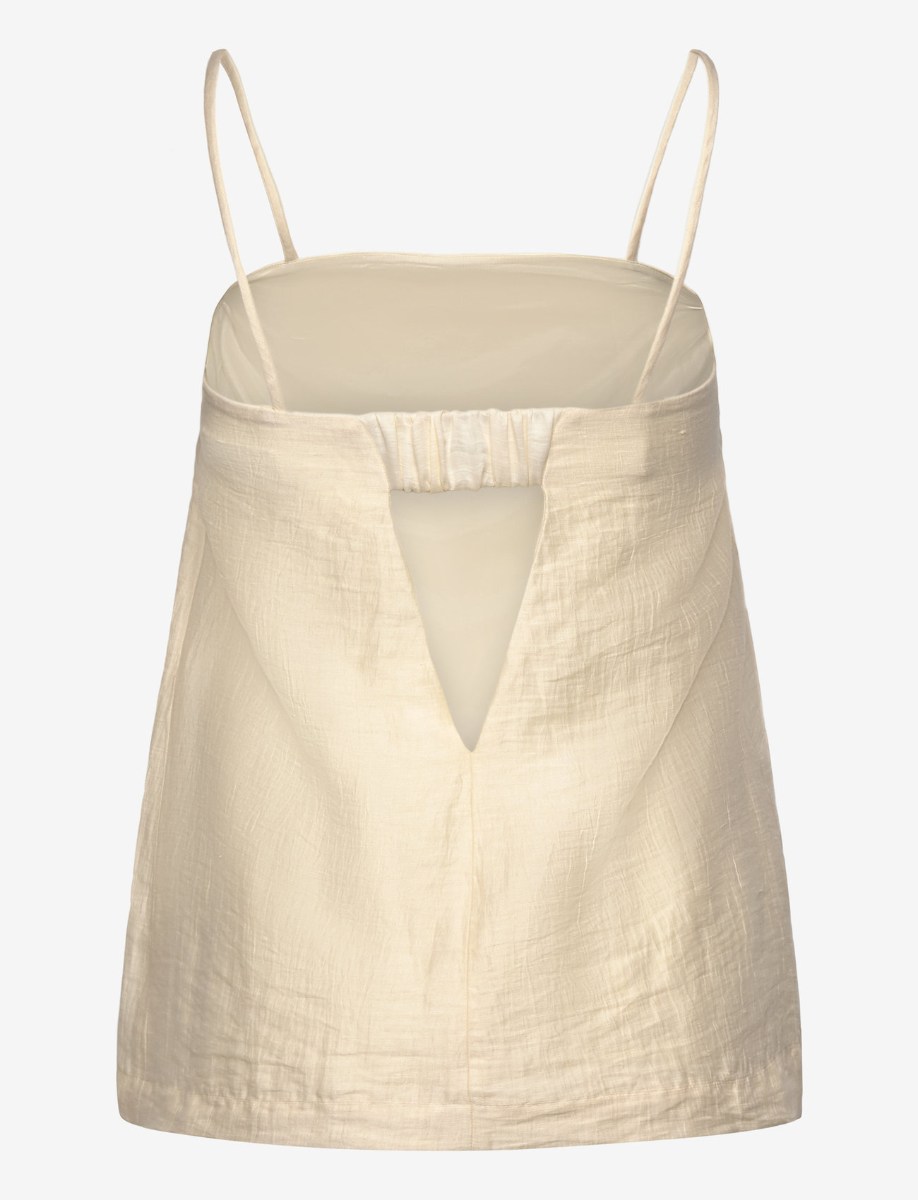 House Of Dagmar - LINEN STRAP TOP - Ärmellose blusen - vanilla white - 1