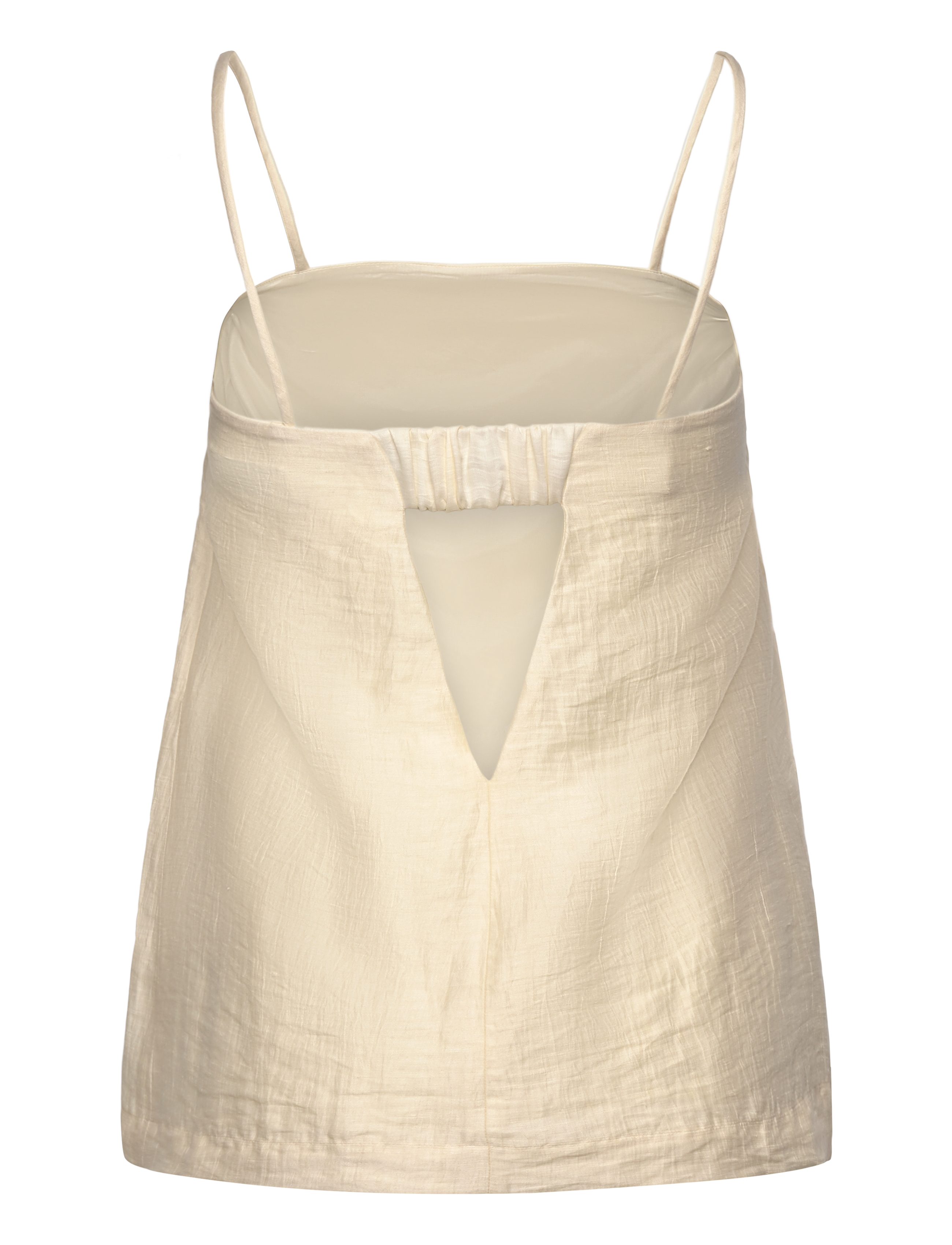 House Of Dagmar - LINEN STRAP TOP - Ärmellose blusen - vanilla white - 1