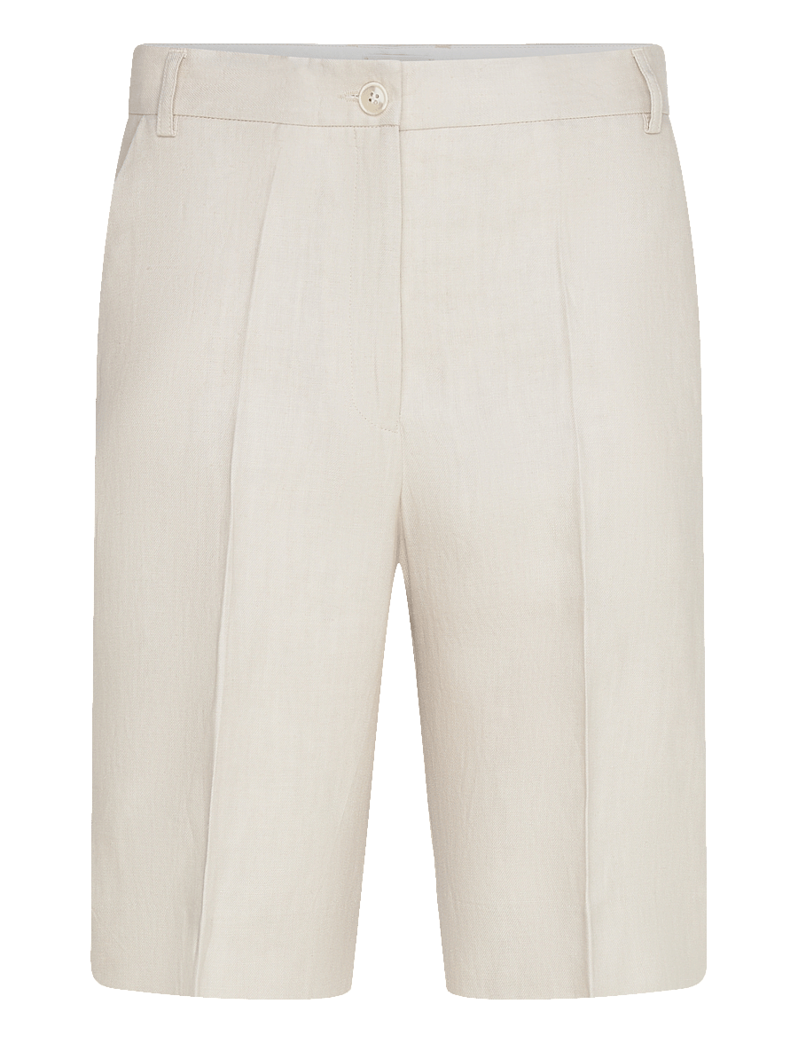 House Of Dagmar - TAILORED SHORTS - leinen-shorts - oat - 0