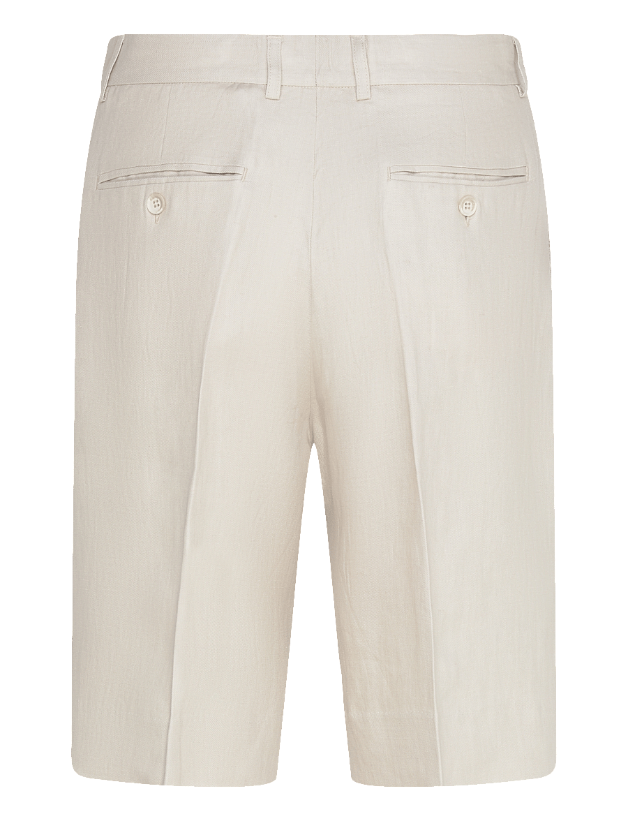 House Of Dagmar - TAILORED SHORTS - leinen-shorts - oat - 1
