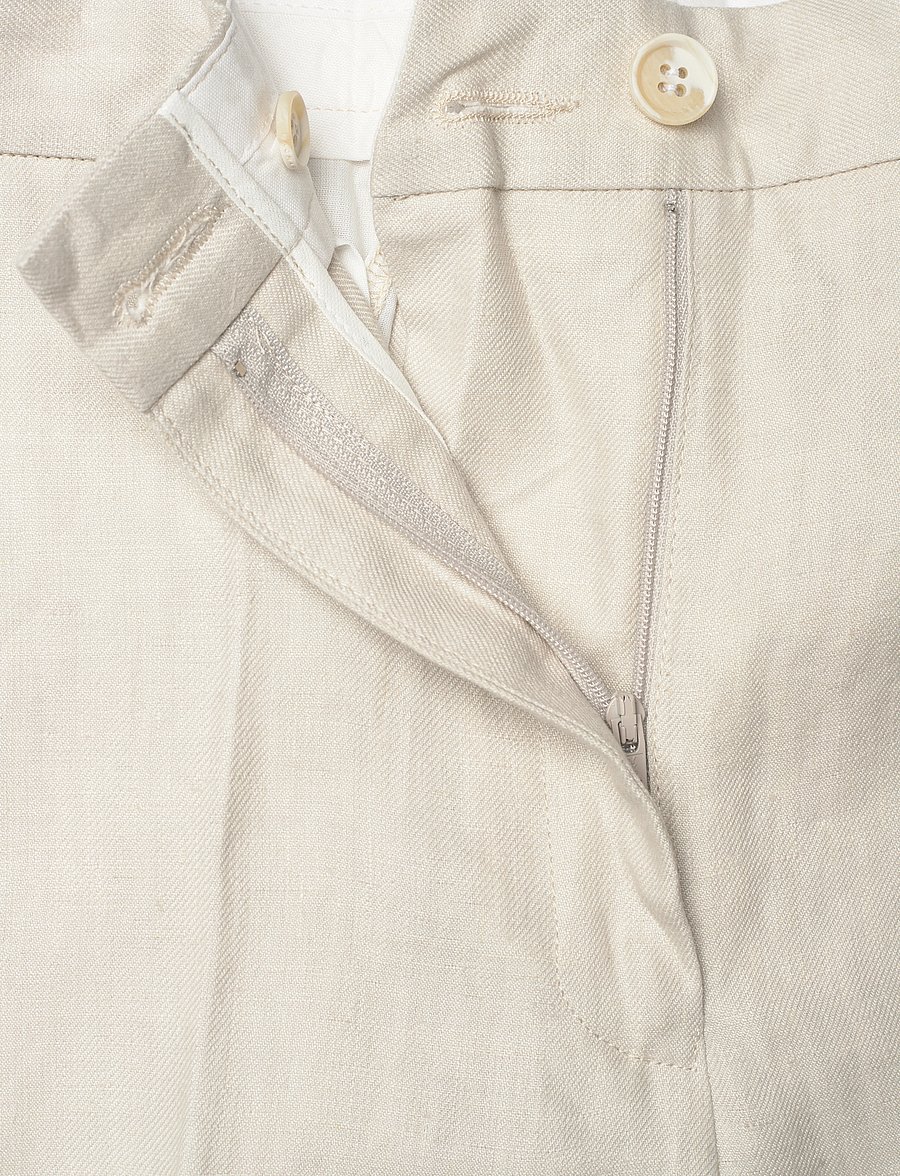 House Of Dagmar - TAILORED SHORTS - leinen-shorts - oat - 3
