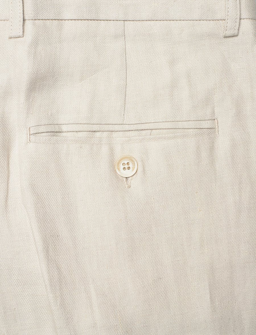 House Of Dagmar - TAILORED SHORTS - leinen-shorts - oat - 4