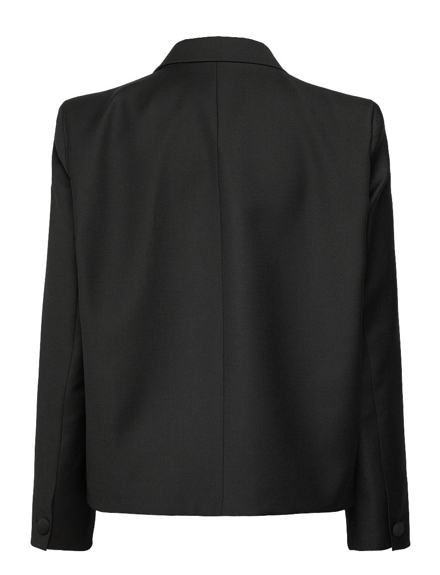 House Of Dagmar - SHORT PLEATED BLAZER - enkeltradede blazere - black - 1