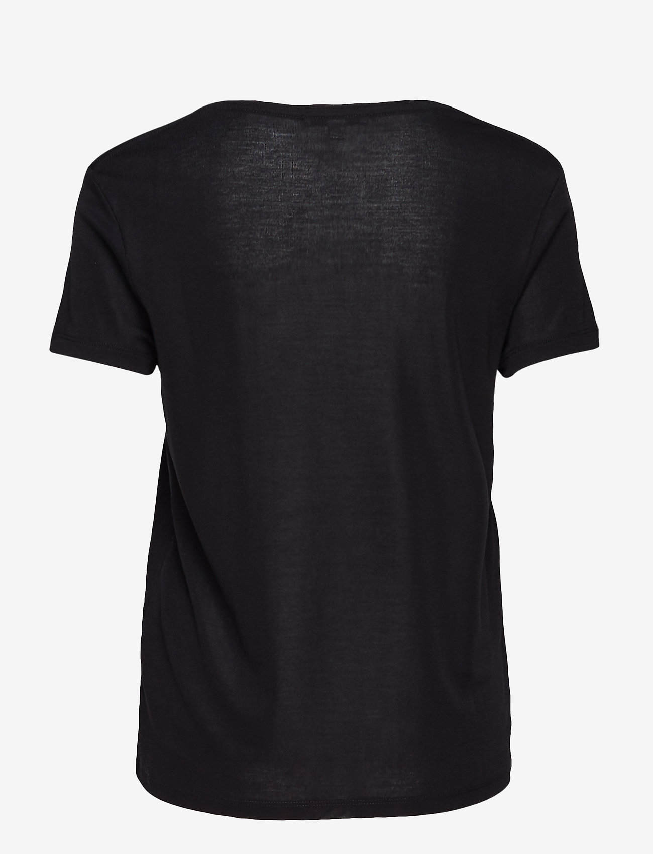 House Of Dagmar - Ribbed lyocell tee - black - 1