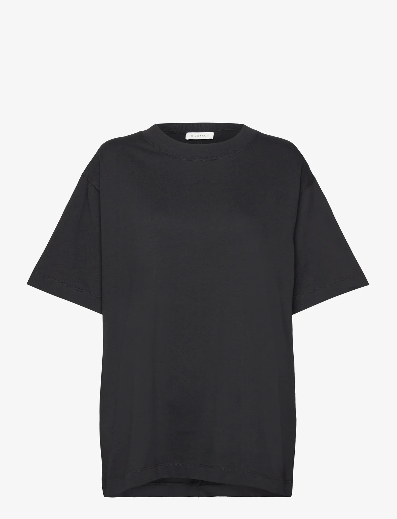 House Of Dagmar - OVERSIZED COTTON TEE - t-shirts - black - 0