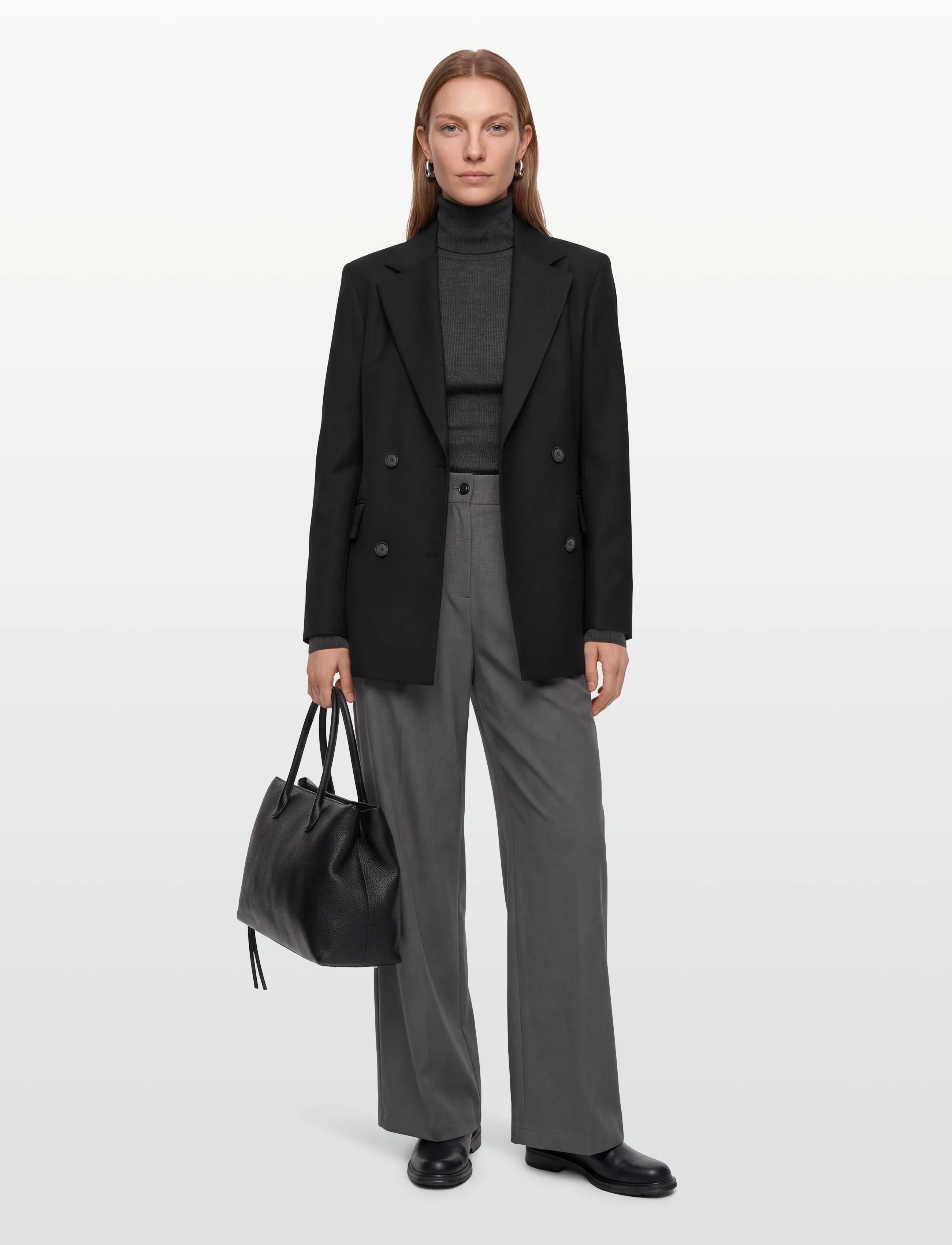 House Of Dagmar Classic Wool Blazer, 40, Black, Designere > Double Breasted Blazere, Dame