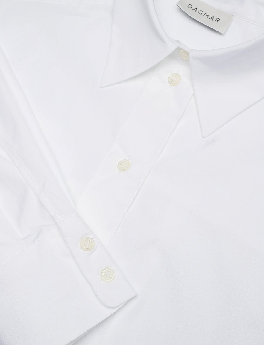 House Of Dagmar - CLASSIC COTTON SHIRT - denimskjorter - white - 2