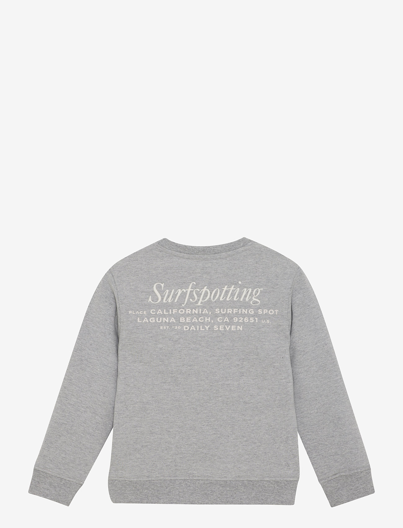 Daily 7 - Sweater Textprint - sweatshirts - medium grey melange - 1