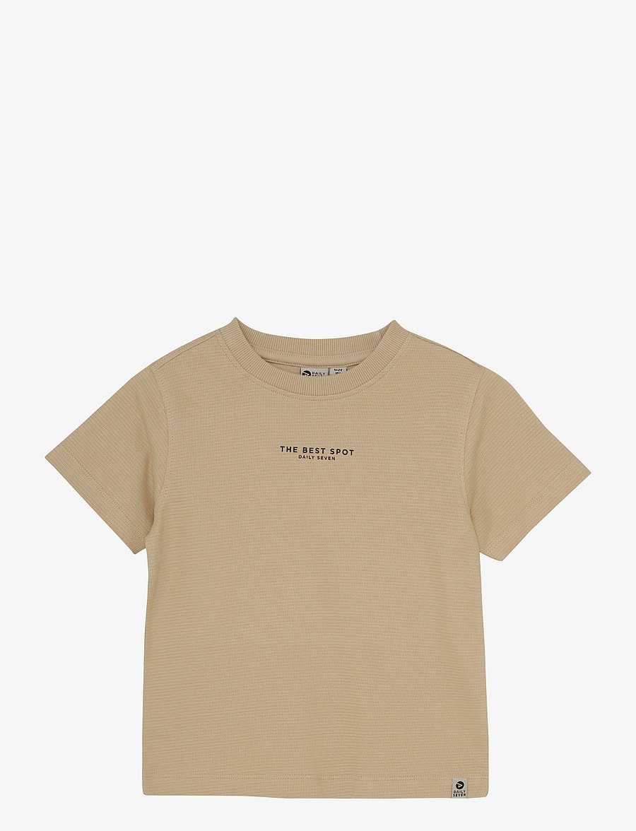 Daily 7 - T-shirt Structure Print - t-shirts à manches courtes - latte sand - 1
