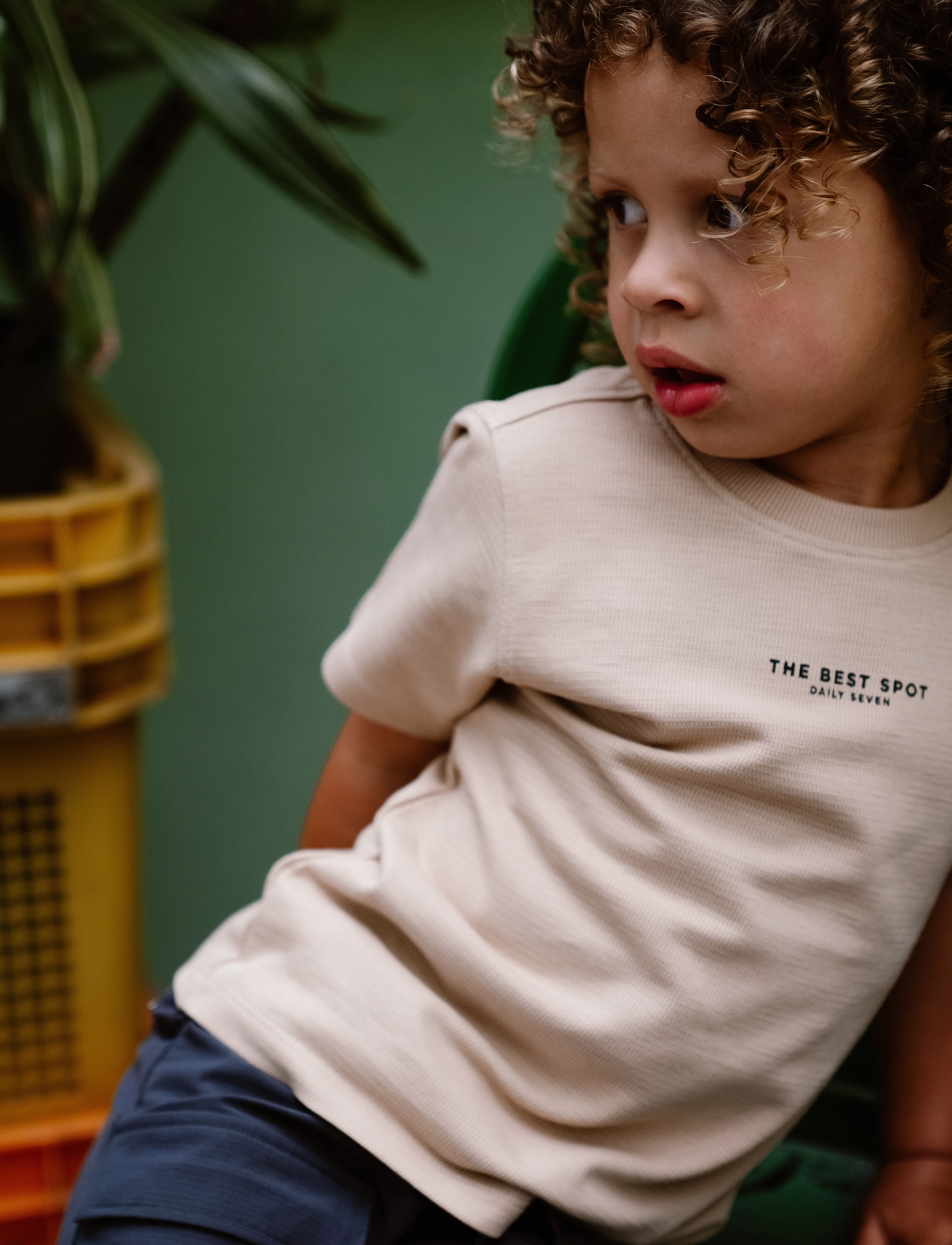 Daily 7 - T-shirt Structure Print - latte sand - 5