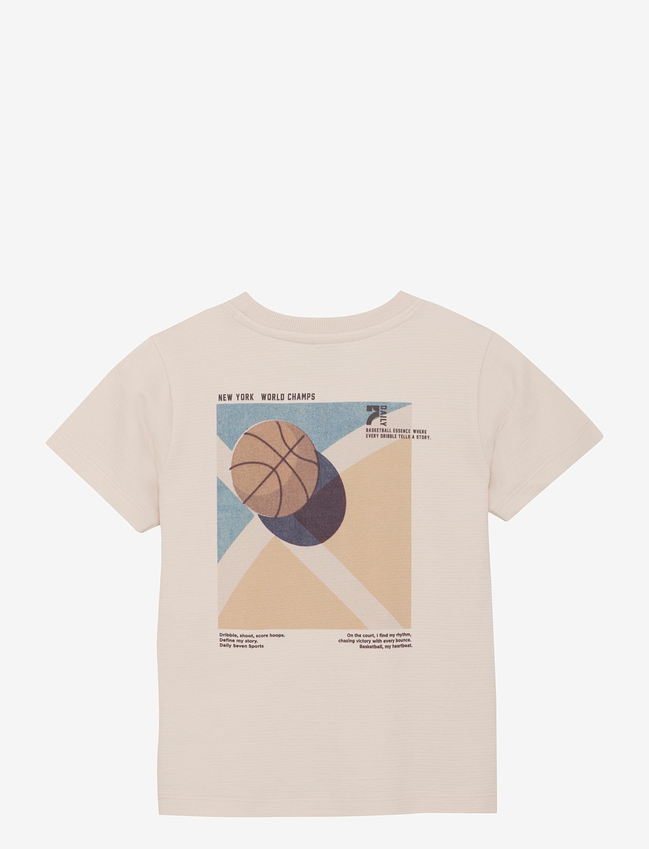 Daily 7 - T-shirt Structure Backprint - herbstliche kleidung - sandshell - 1