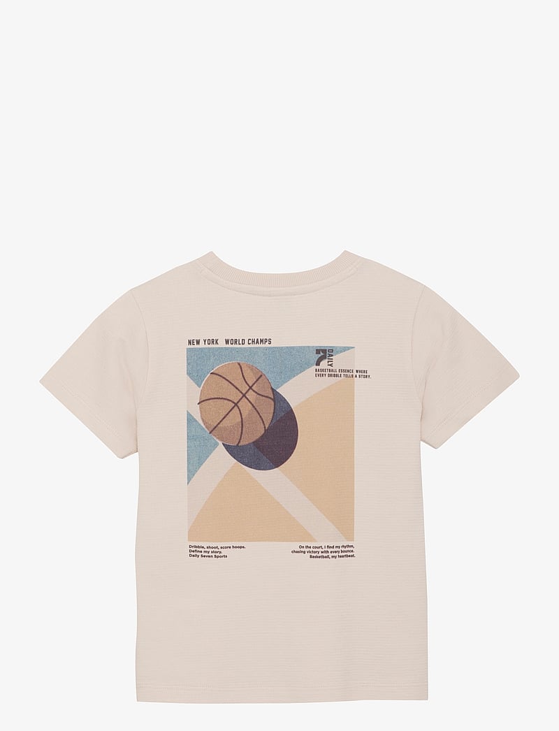 Daily 7 - T-shirt Structure Backprint - lühikeste varrukatega t-särgid - sandshell - 1