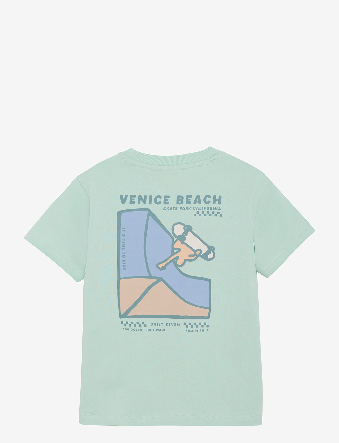 Daily 7 - T-shirt Backprint - kurzärmelige - aqua foam - 1