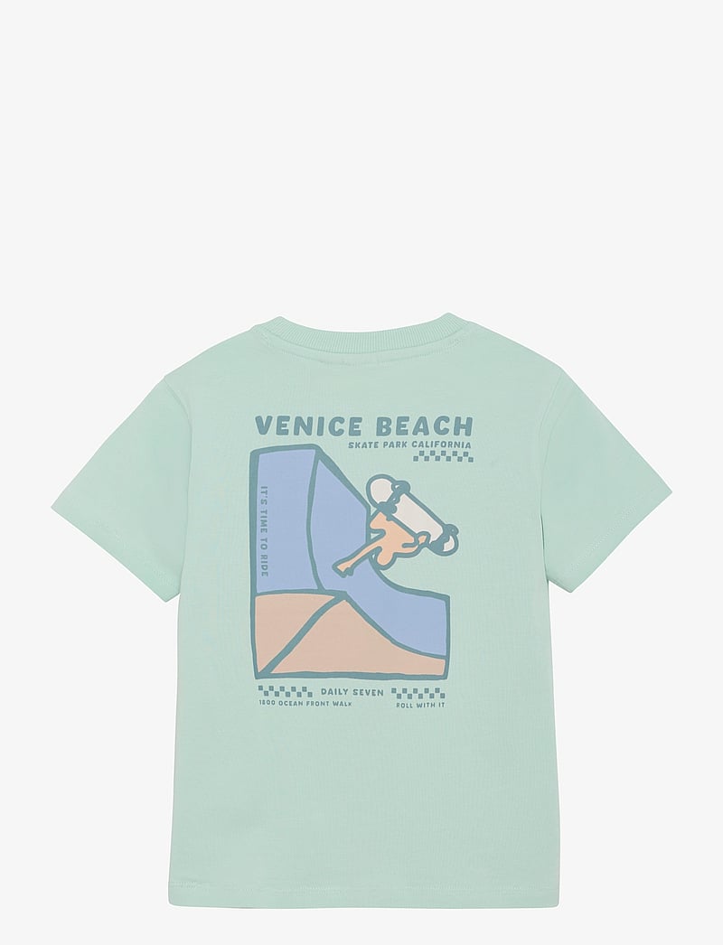 Daily 7 - T-shirt Backprint - kurzärmelige - aqua foam - 1