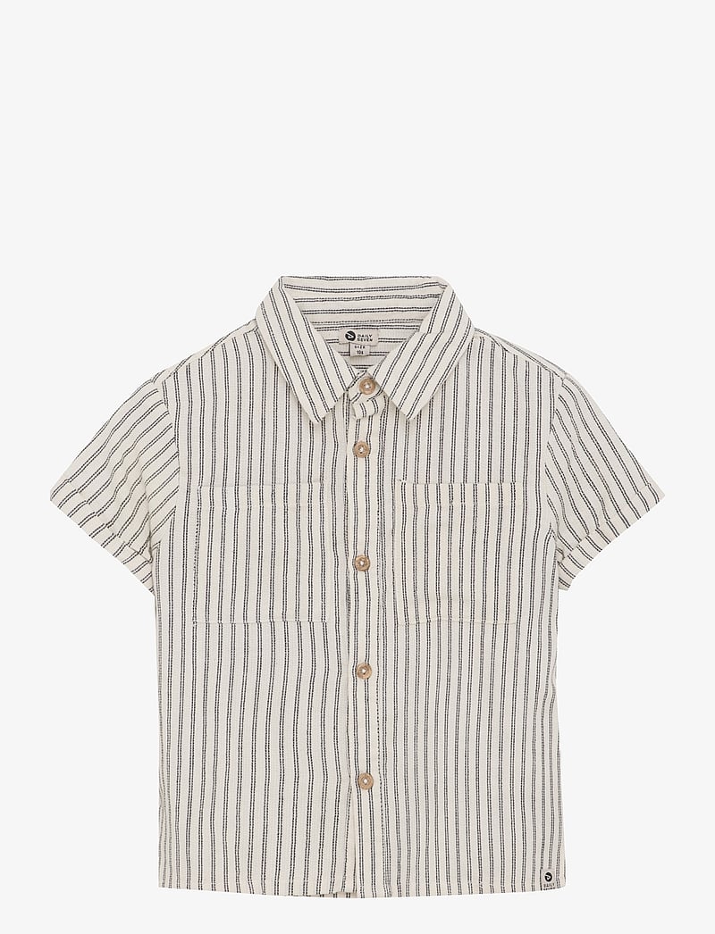 Daily 7 - Shirt Small Stripe - short-sleeved shirts - sandshell - 0