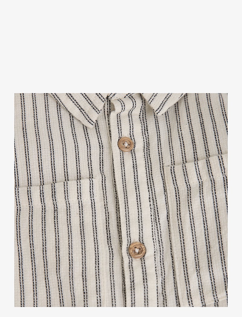 Daily 7 - Shirt Small Stripe - short-sleeved shirts - sandshell - 2