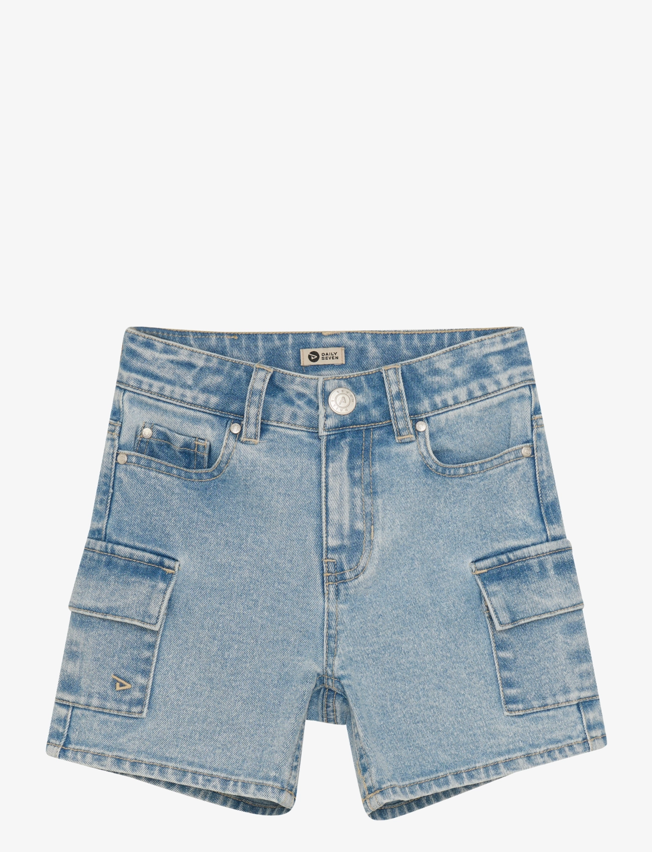 Daily 7 Cargo Denim Shorts, Børn, Denim Cargo Shorts, Blå, Str: 128