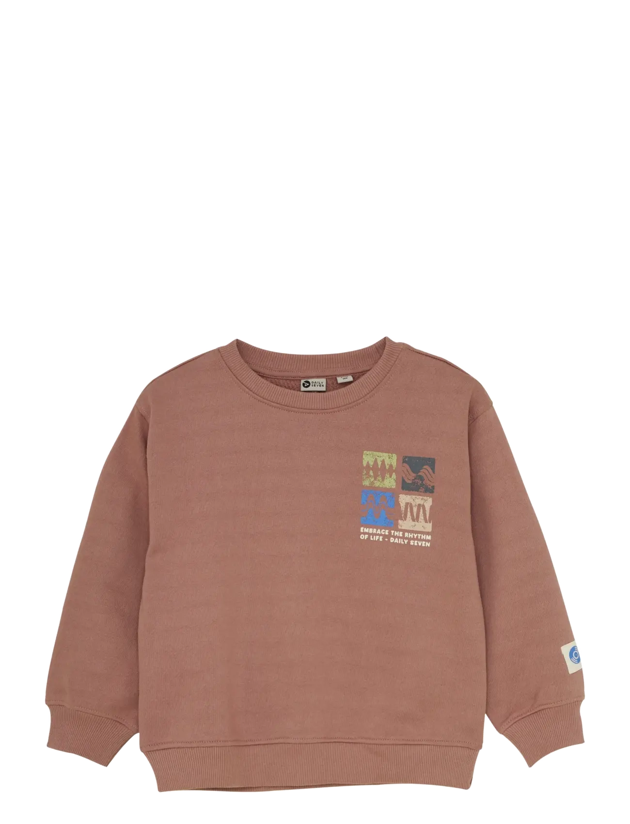 Daily 7 Oversized Sweater Artwork - Kläder - BURLWOOD / brown