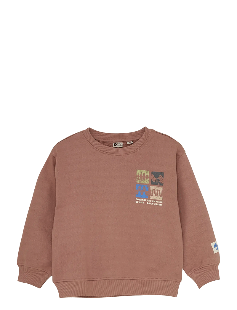 Daily 7 - Oversized Sweater Artwork - sweatshirts - burlwood - 1