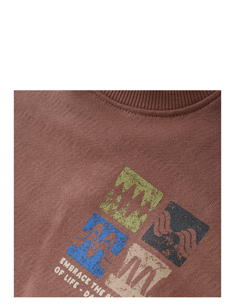 Daily 7 - Oversized Sweater Artwork - joggingpeysur - burlwood - 3
