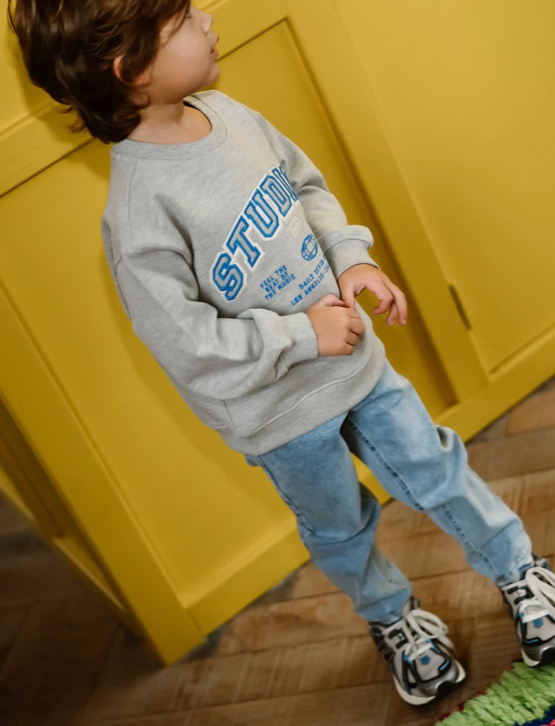 Daily 7 - Oversized Sweater Artwork - sweatshirts - medium grey melange - 4