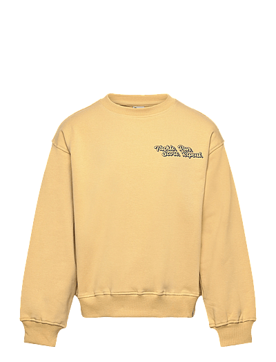 Daily 7 Oversized Sweater Retro Print - Clothing - SILVER FERN / yellow