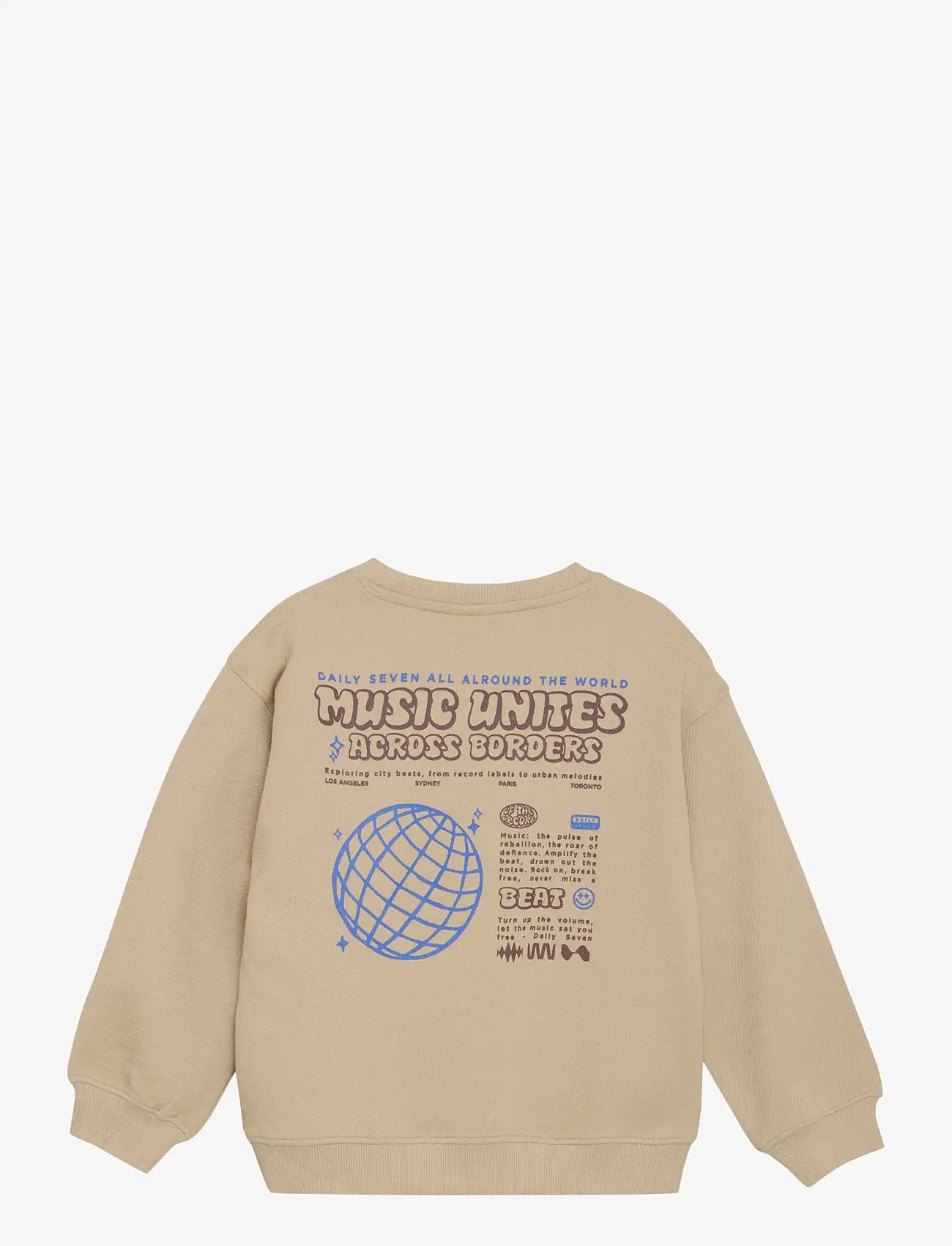 Daily 7 - Oversized Sweater Music - sweatshirts - latte sand - 1