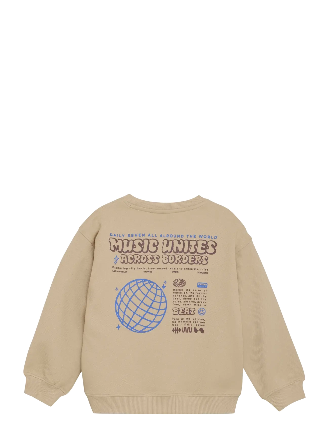 Daily 7 - Oversized Sweater Music - collegepaidat - latte sand - 1