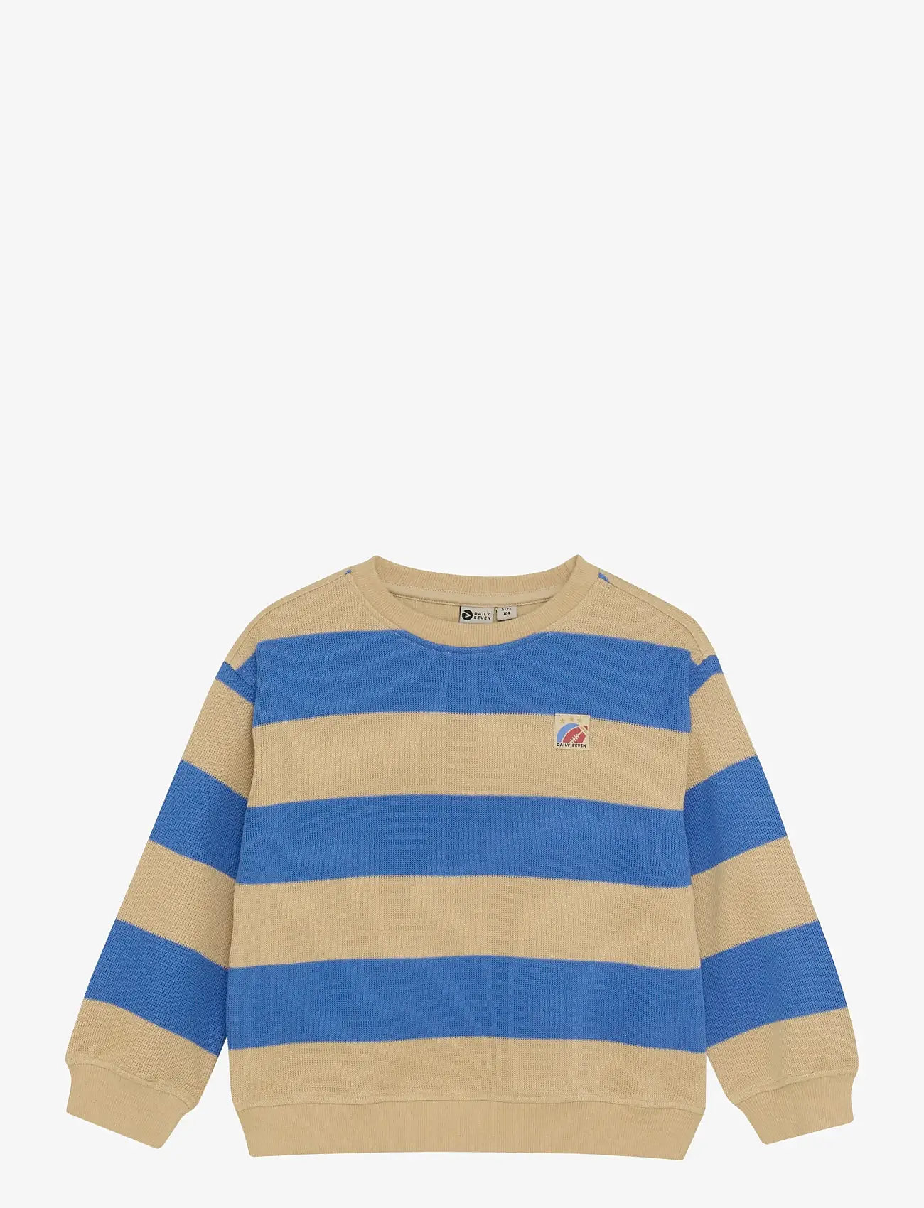 Daily 7 - Oversized Sweater Big Stripe - herbstliche kleidung - dusty kobalt - 0