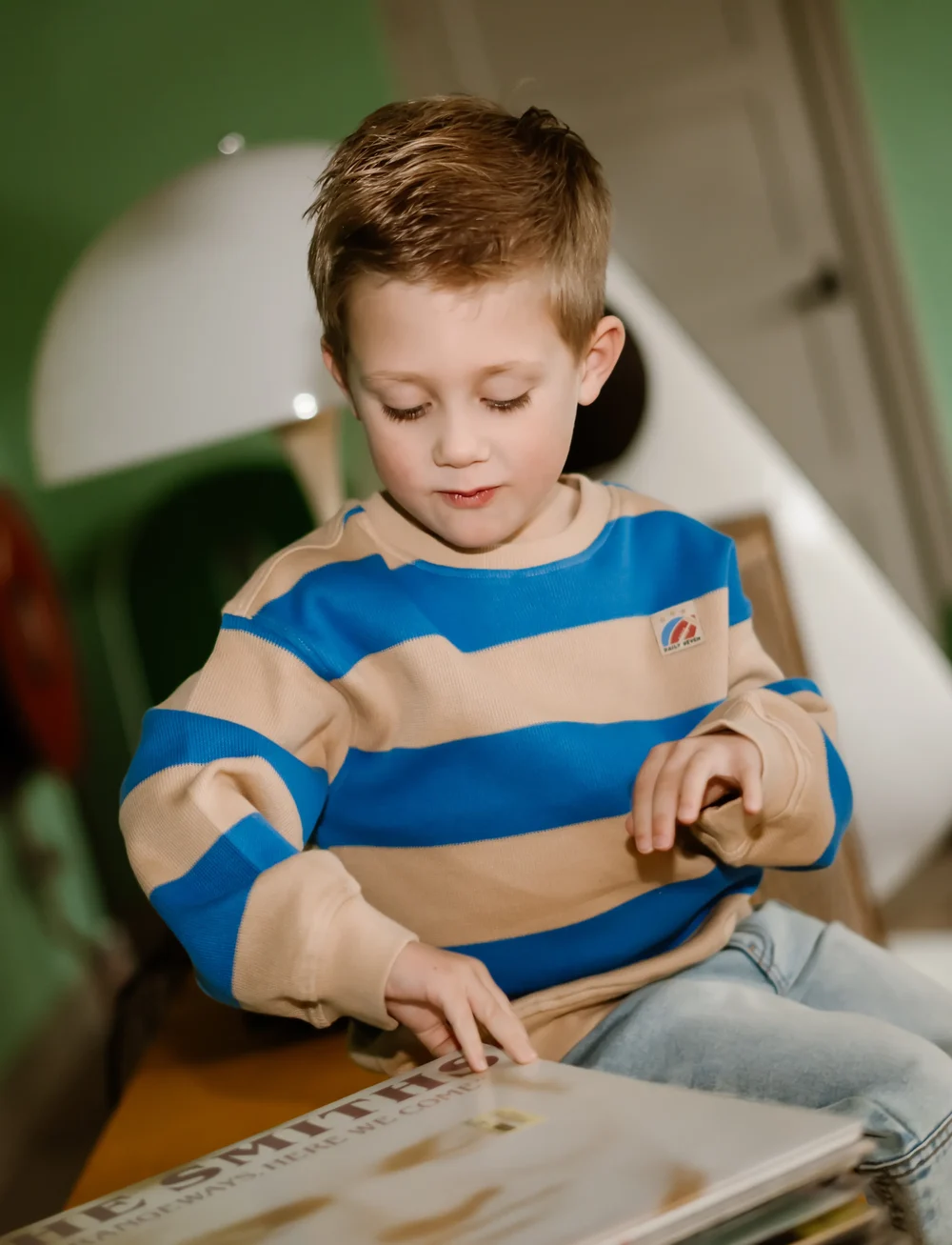 Daily 7 - Oversized Sweater Big Stripe - sweatshirts - dusty kobalt - 3