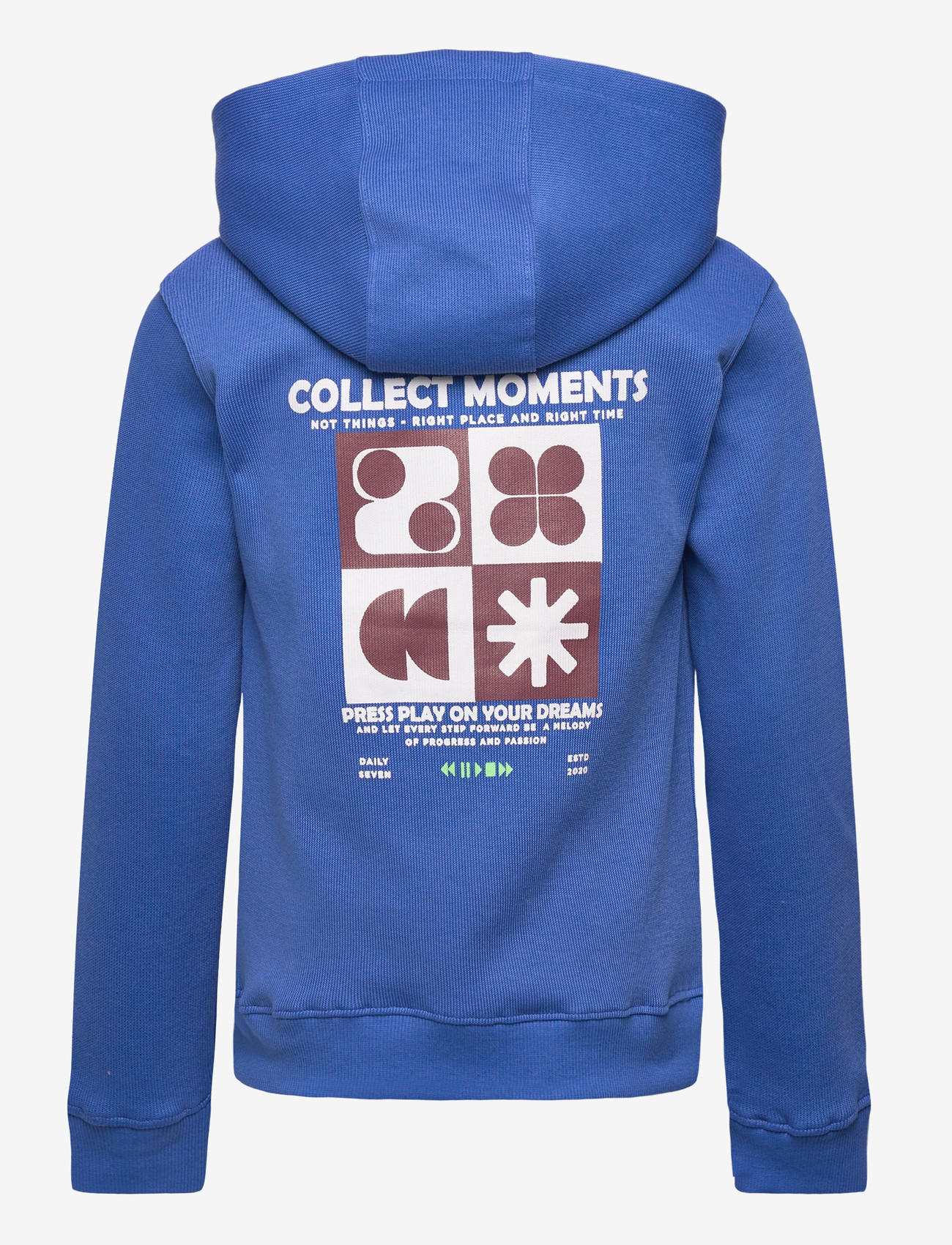 Daily 7 - Hoodie Backprint - hættetrøjer - dusty kobalt - 1