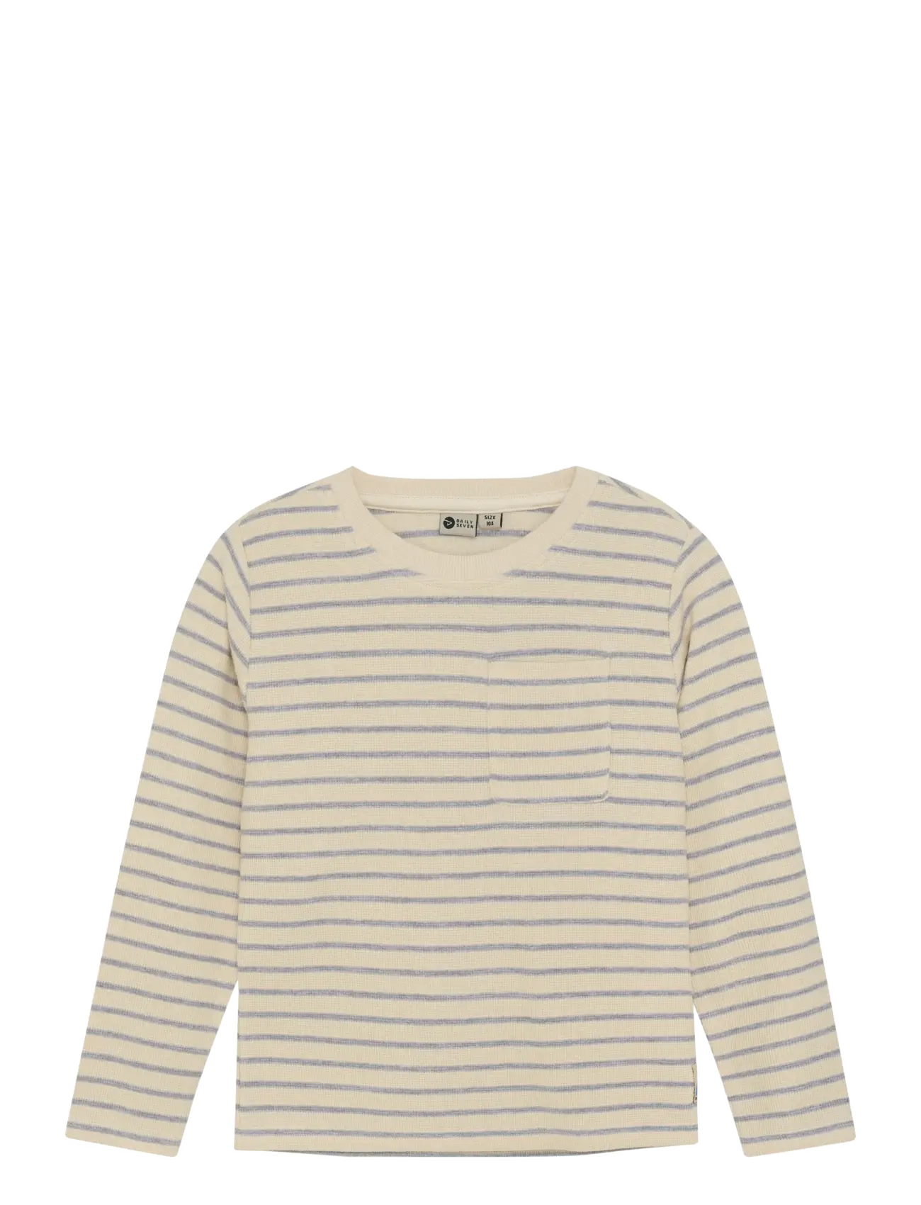 DAILY 7 T-Shirt Ls Klein Stripe Beige - 98 - Kinder