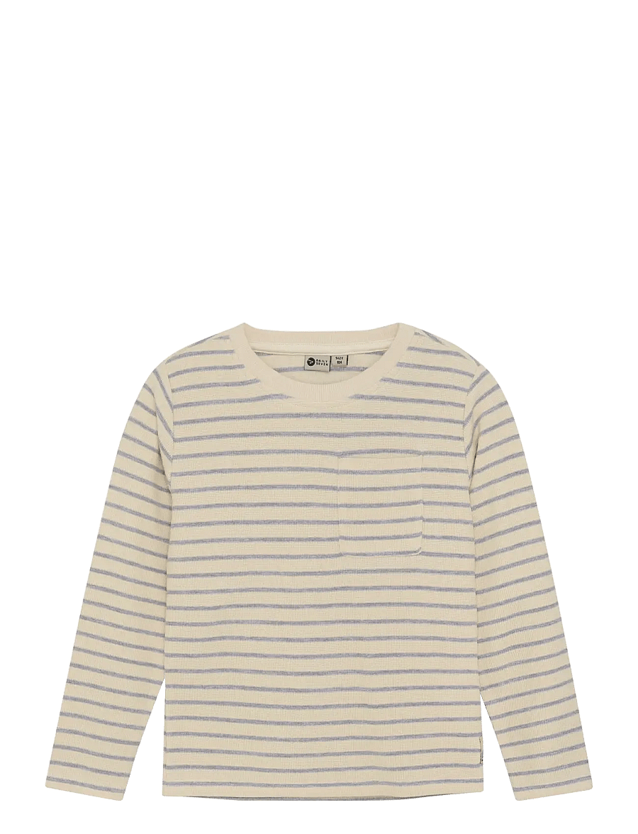 Daily 7 - T-shirt LS Small Stripe - sweatshirts - medium grey melange - 0