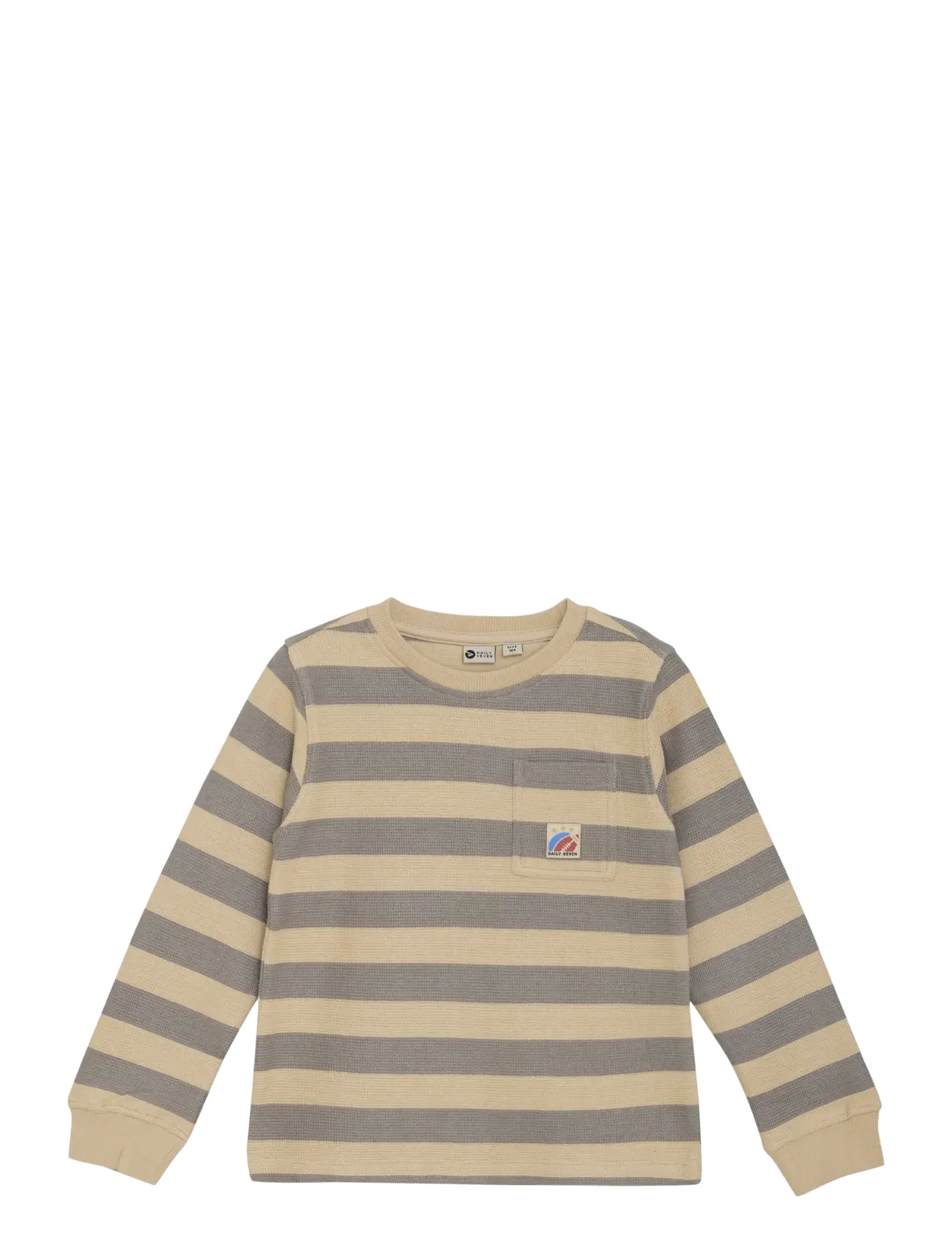 Daily 7 T-shirt Longsleeve Stripe - Overdele - LATTE SAND / multi