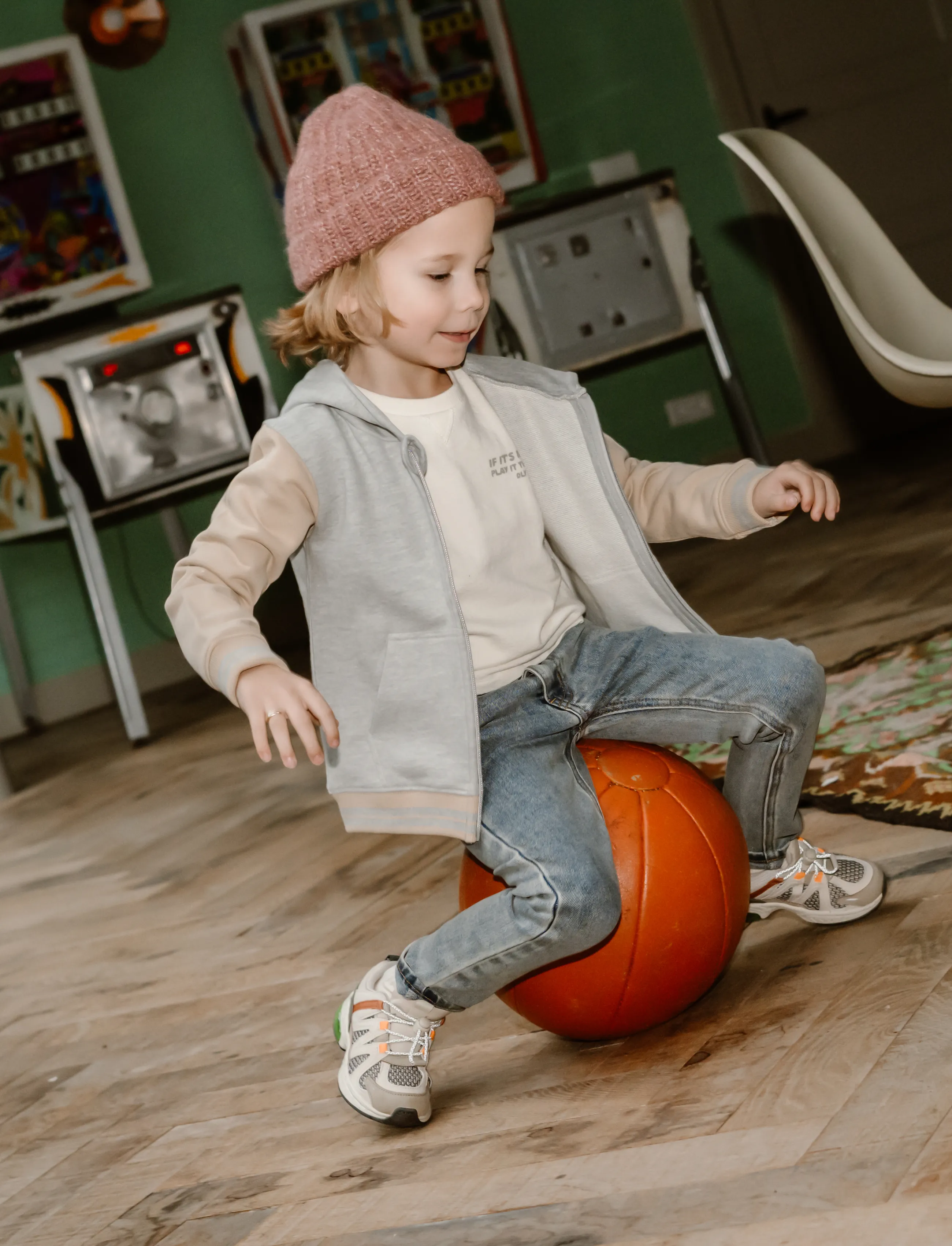 Daily 7 T-shirt Longsleeve Backprint - Sweatshirts & Kapuzenpullover - OFF WHITE / cream