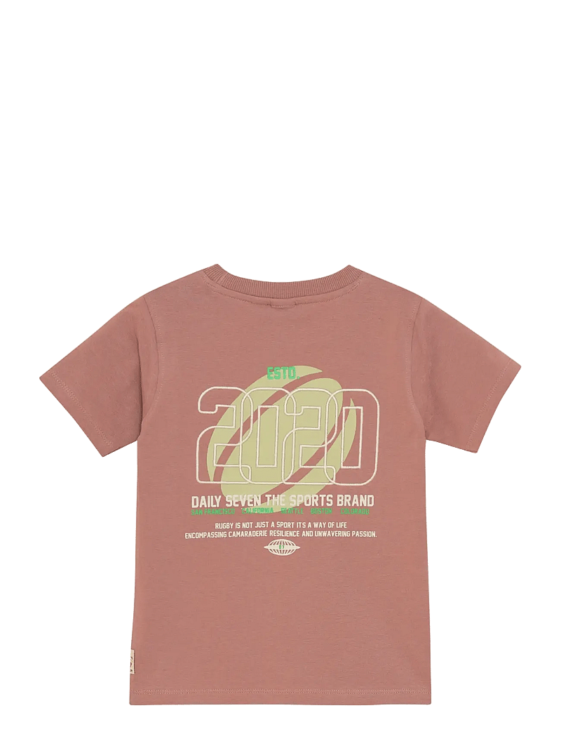 Daily 7 - T-shirt Backprint - kortärmade t-shirts - burlwood - 2