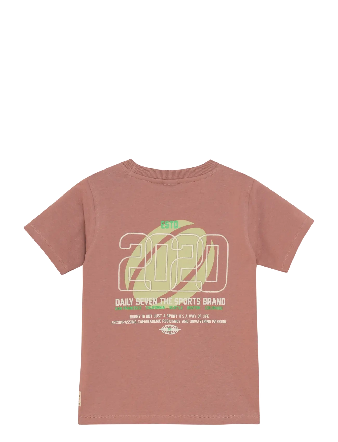 Daily 7 - T-shirt Backprint - lühikeste varrukatega - burlwood - 2