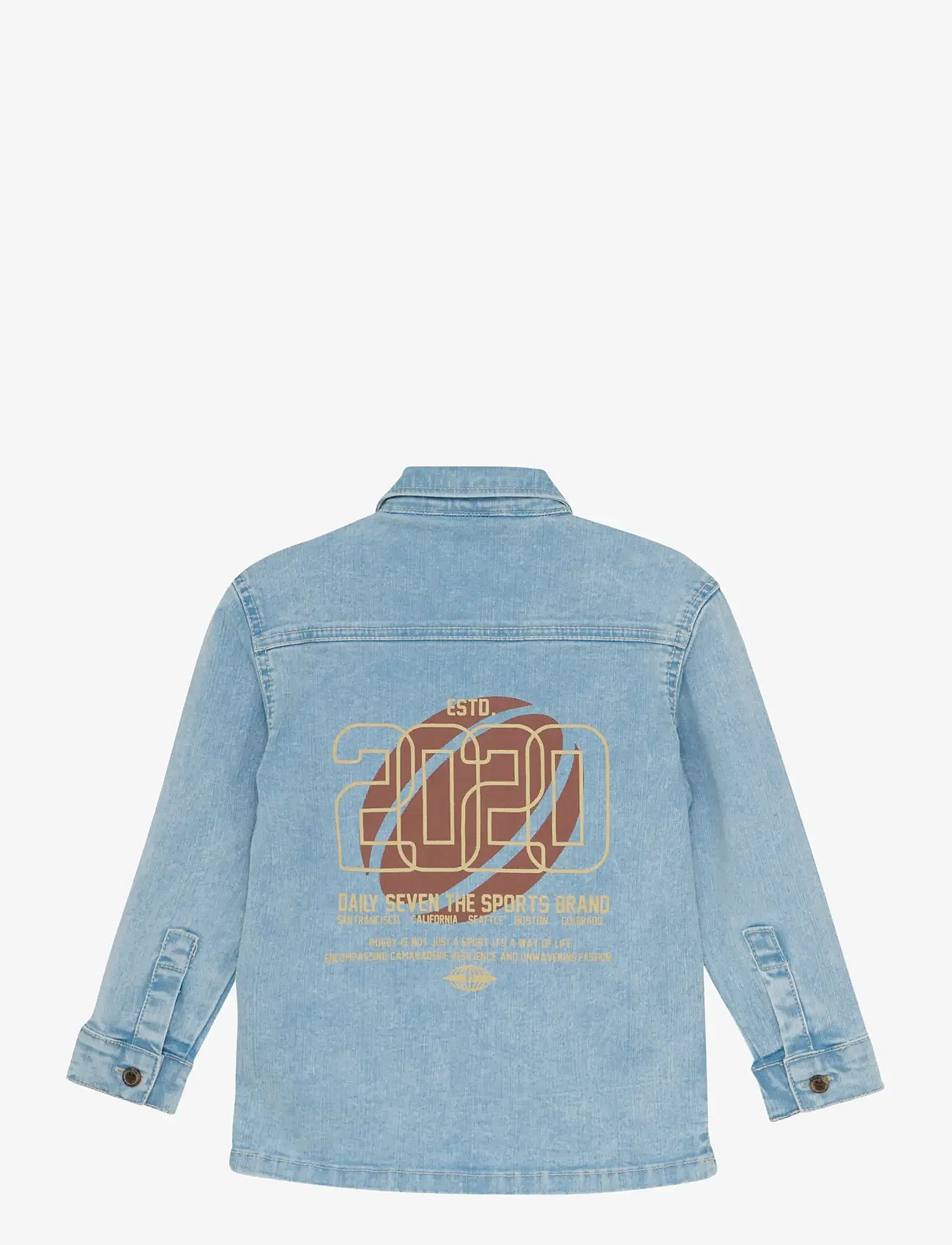 Daily 7 - Denim Shirt Backprint - Üleriided - denim - 1