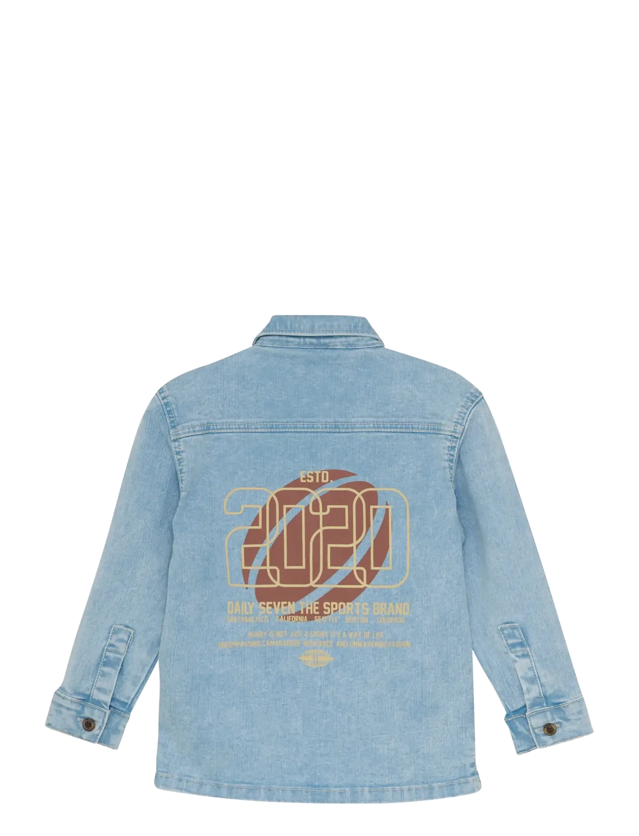 Daily 7 - Denim Shirt Backprint - denim jackets - denim - 2