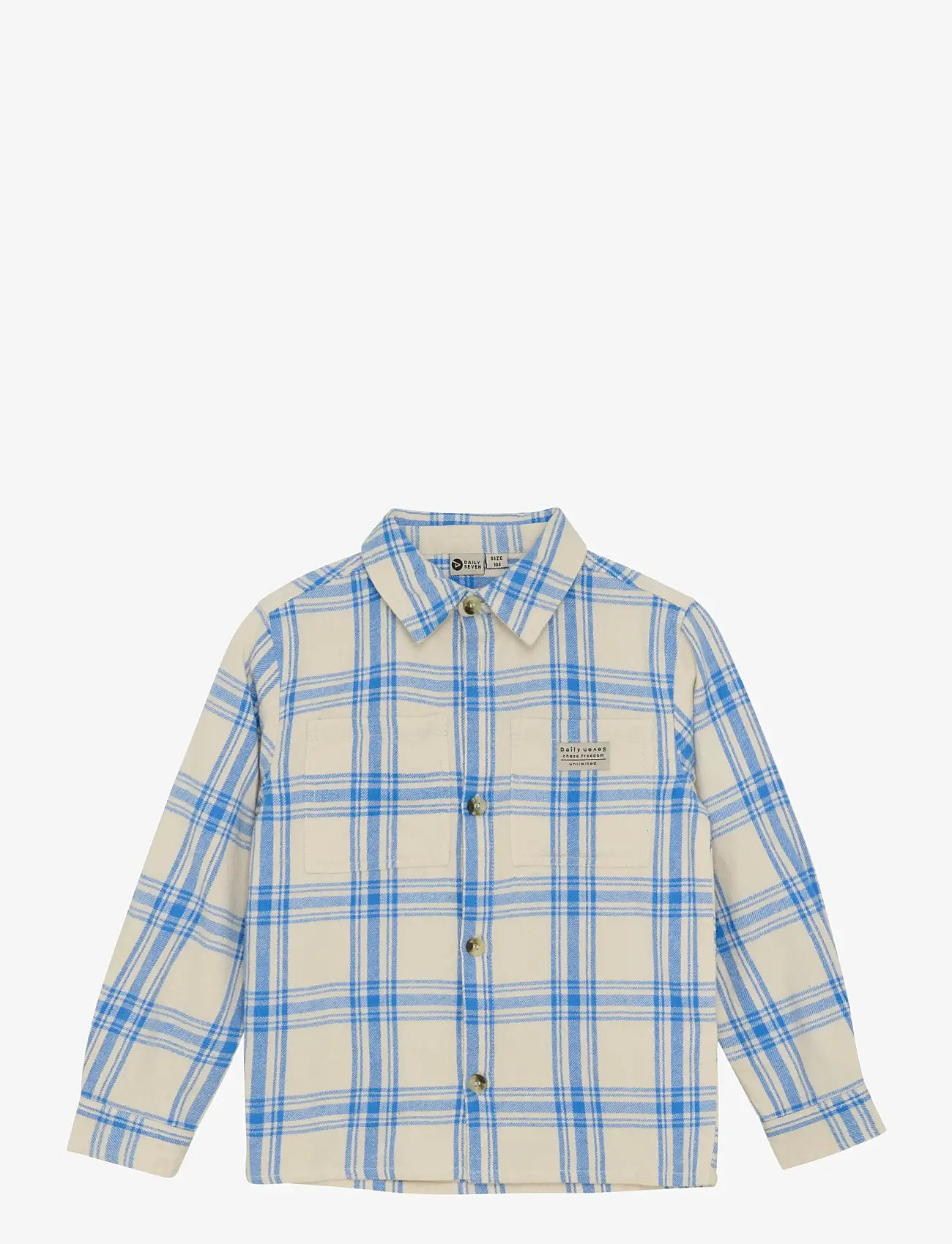 Daily 7 - Shirt Check Print - pikkade varrukatega särgid - dusty kobalt - 1