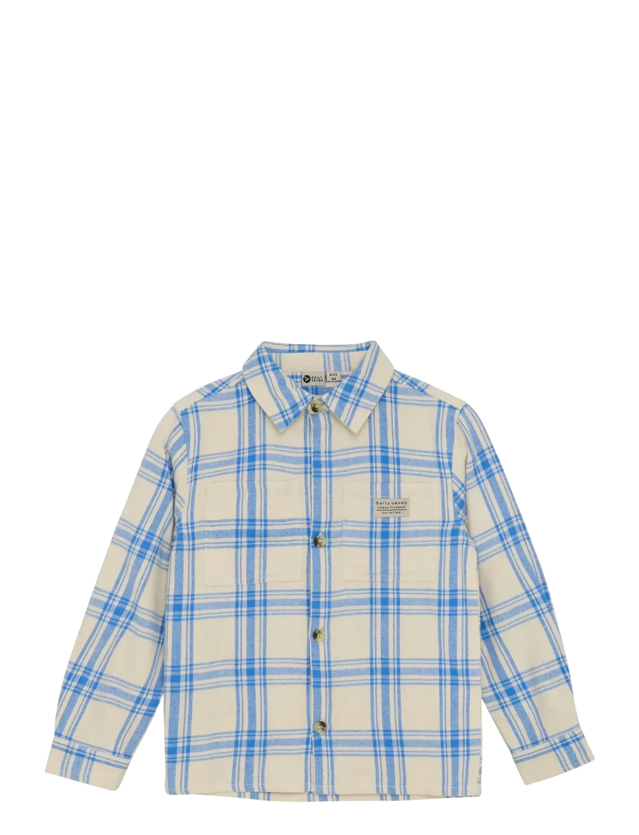 Shirt Check Print - DUSTY KOBALT