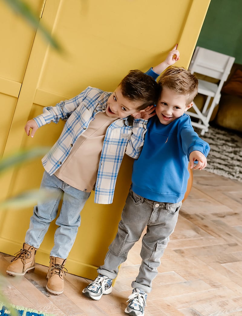 Daily 7 - Shirt Check Print - pikkade varrukatega särgid - dusty kobalt - 3