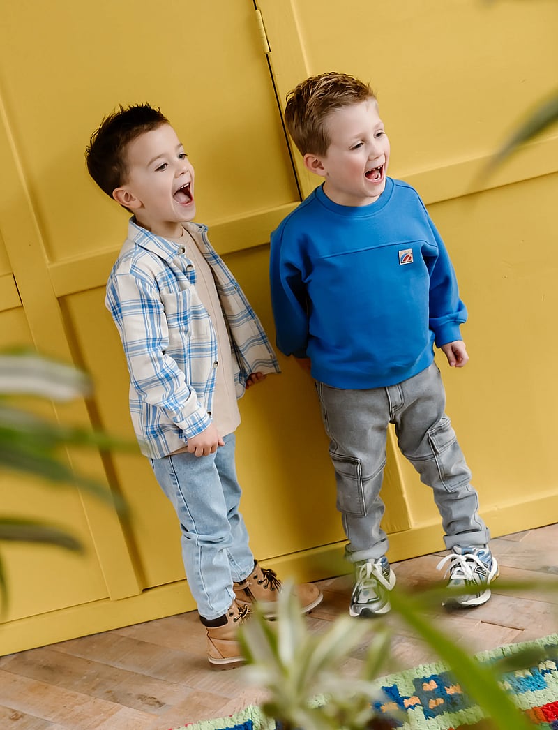 Daily 7 - Shirt Check Print - pikkade varrukatega särgid - dusty kobalt - 4