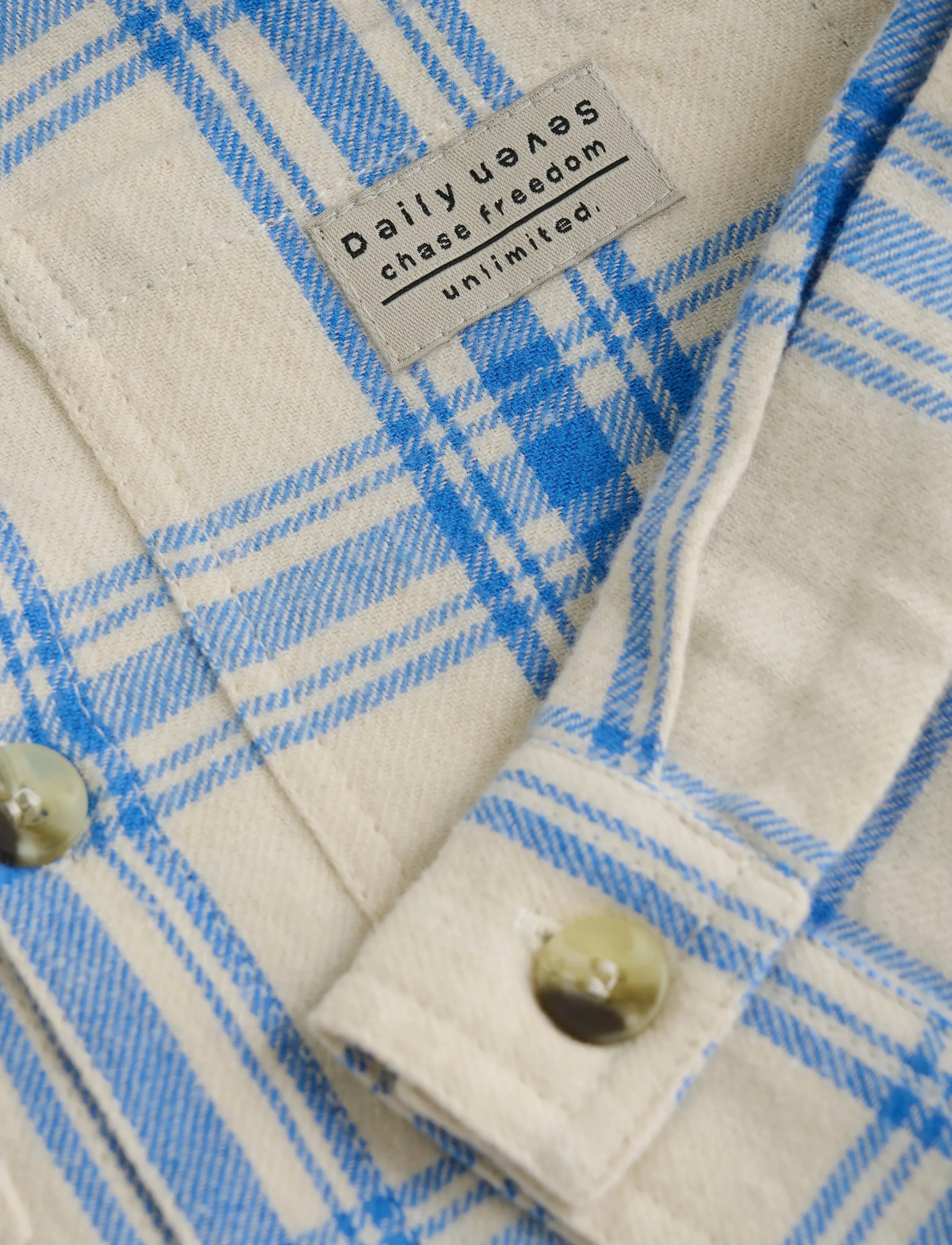 Daily 7 - Shirt Check Print - dusty kobalt - 5