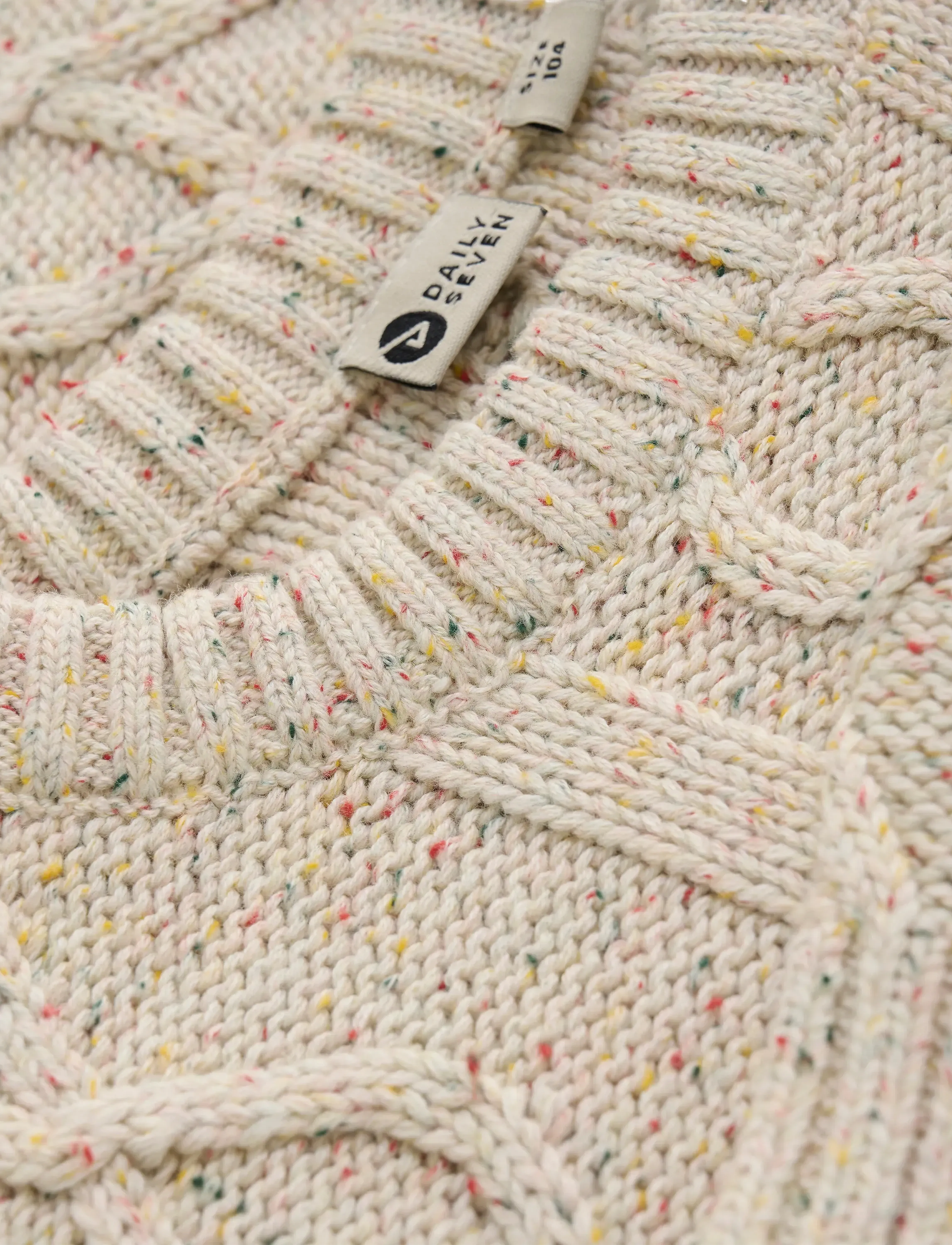 Daily 7 - Knitted Sweater Cable - pullover - sandshell - 2