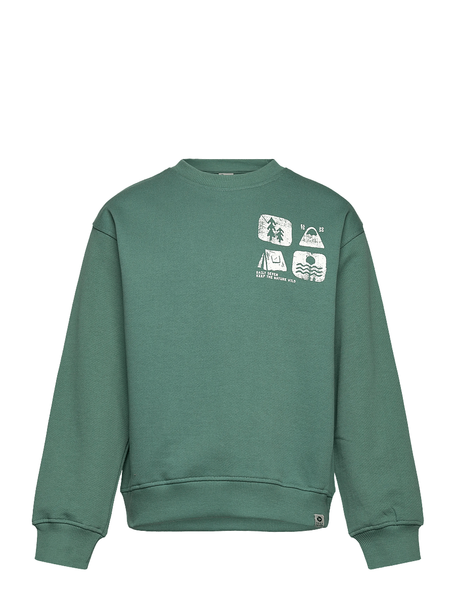 Daily 7 - Oversized Sweater Artwork - sweatshirts - blue spruce - 0