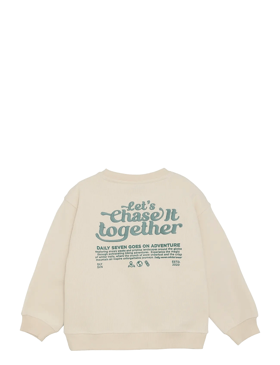 Daily 7 - Oversized Sweater Backprint - joggingpeysur - sandshell - 2